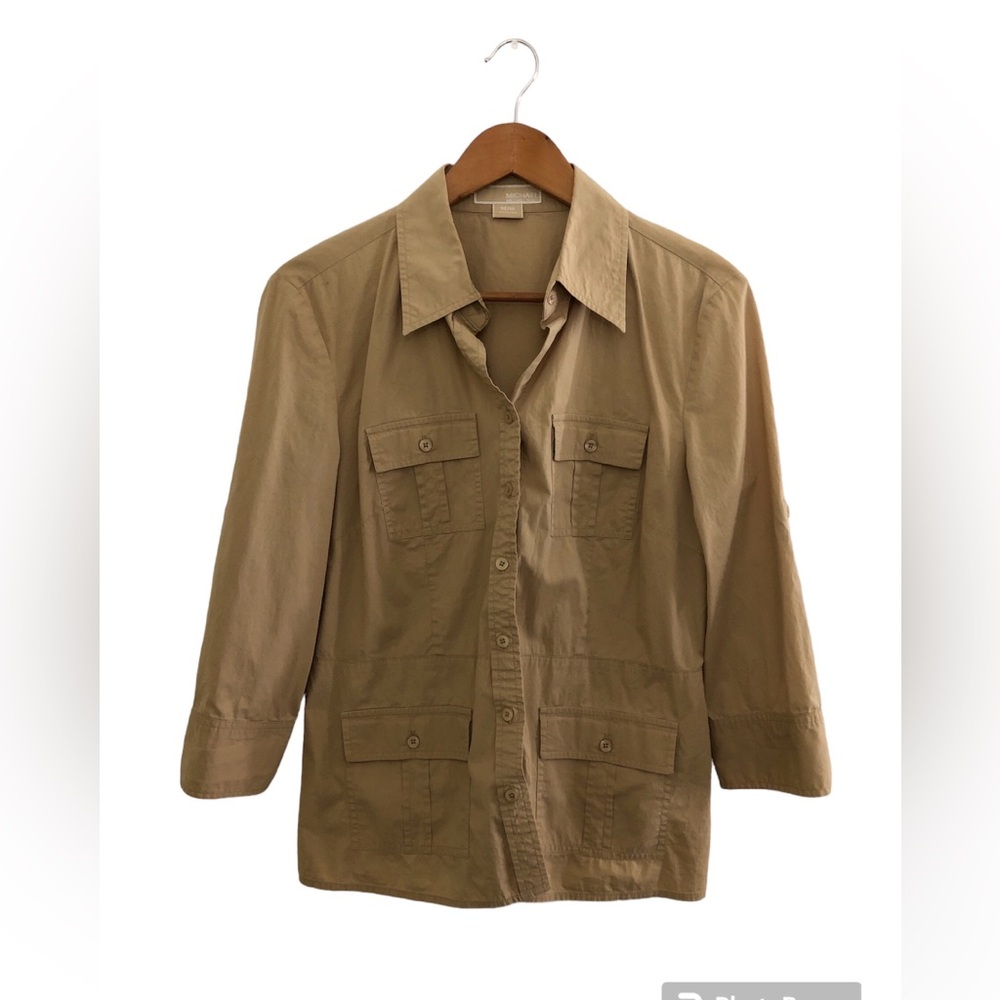 Michael Kors Khaki Button Down Shirt
